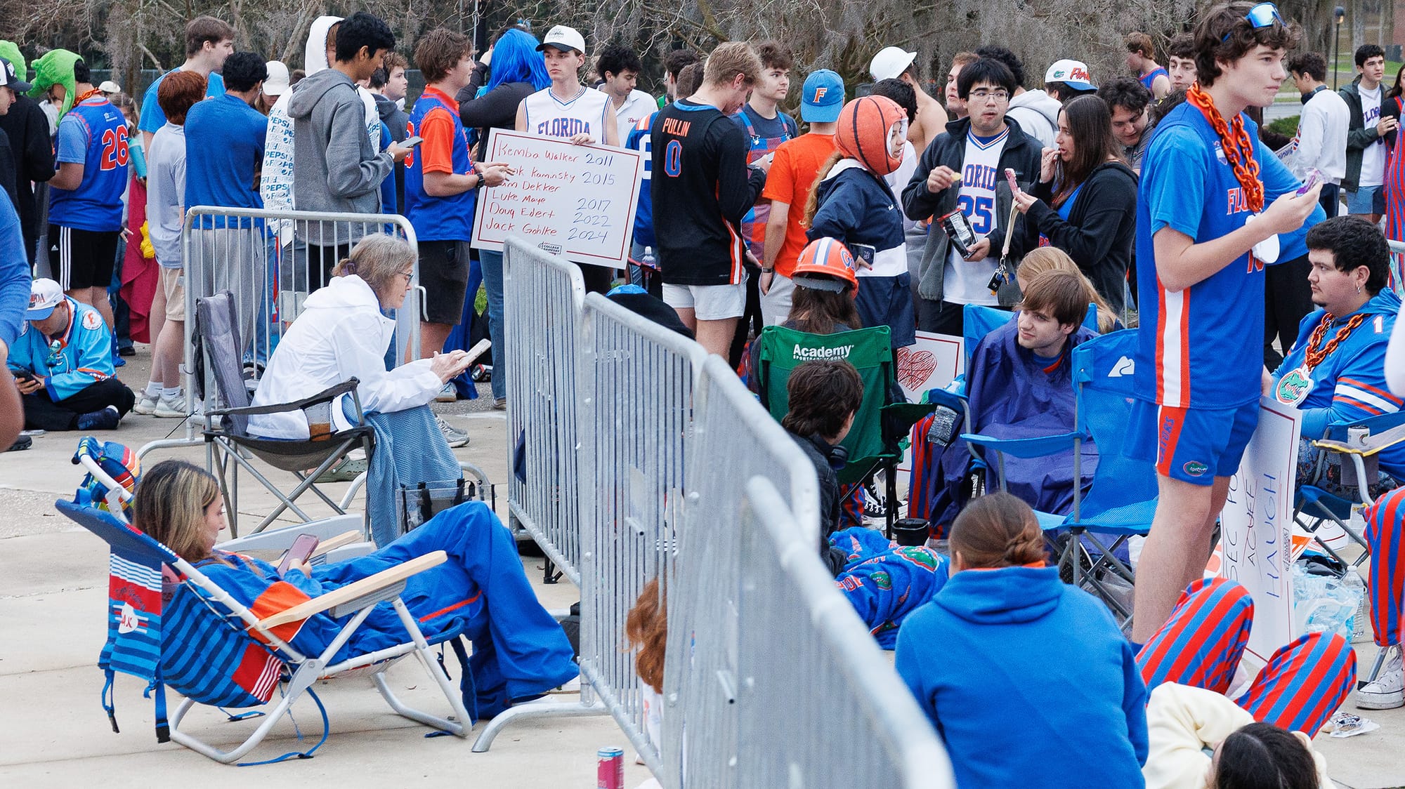 UF students started lining up for precious spots in the Rowdy Reptiles section as early as Thursday at 2 p.m. -- more than 54 hours before tip-off against the Razorbacks.